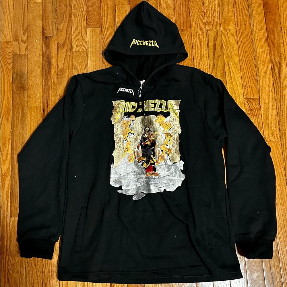 Ricchezza Sweatsuit black brand new with tags. Hoodie and sweatpants! Size 3XL
